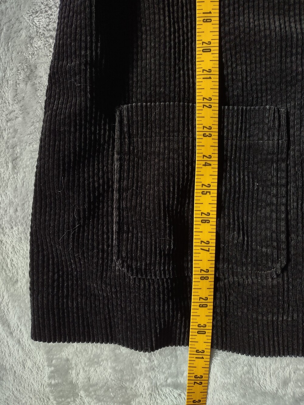 J. Jill Women’s XL Black Corduroy Jacket 100% Cotton Button Front Utility Chore - Picture 4 of 6